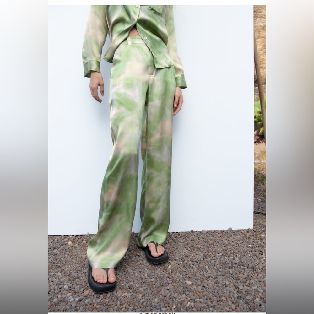 ZARA Tie Dye Silk Pants LIMITED EDITION